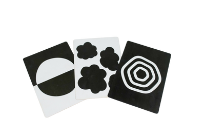 Simple black & white flashcards