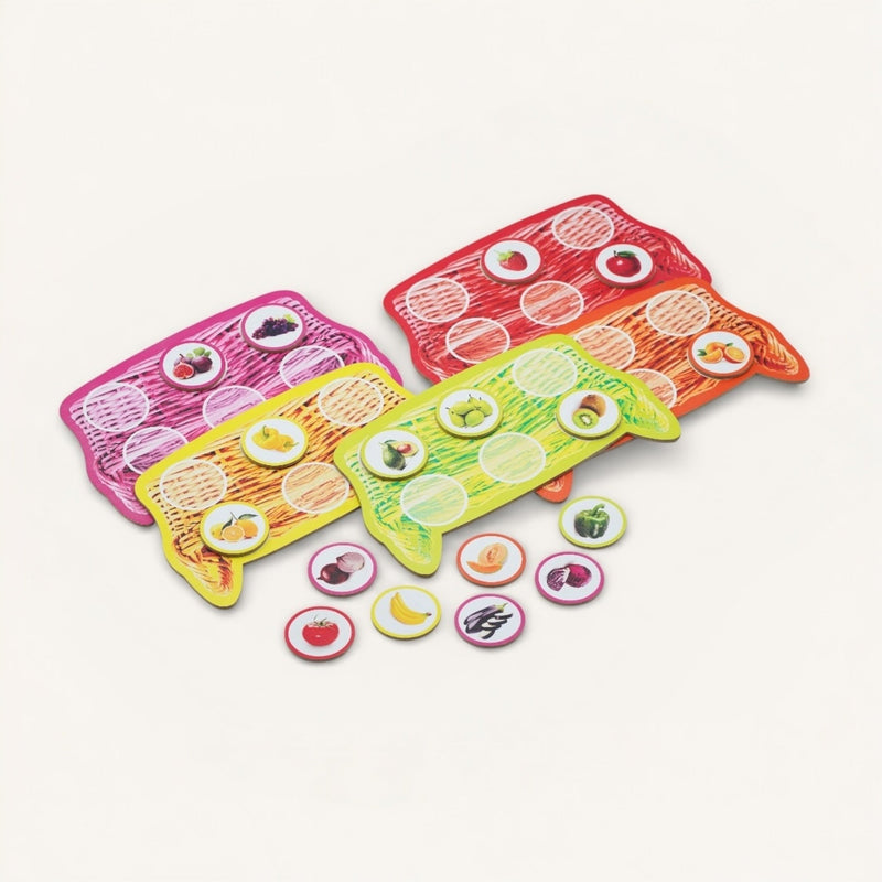 Color sorting fruit and veg - tinyowlets